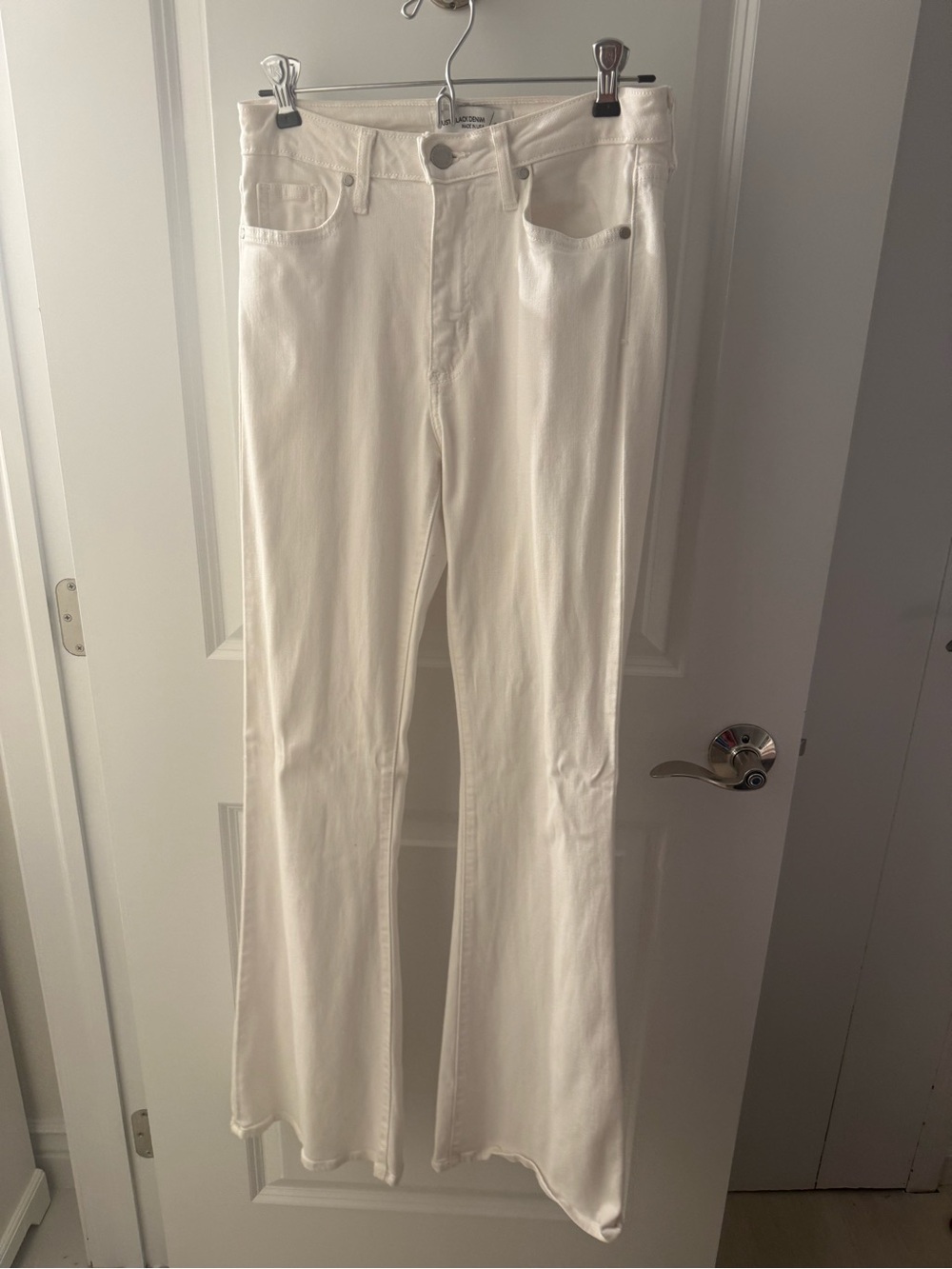 Just Black White Flare Jeans